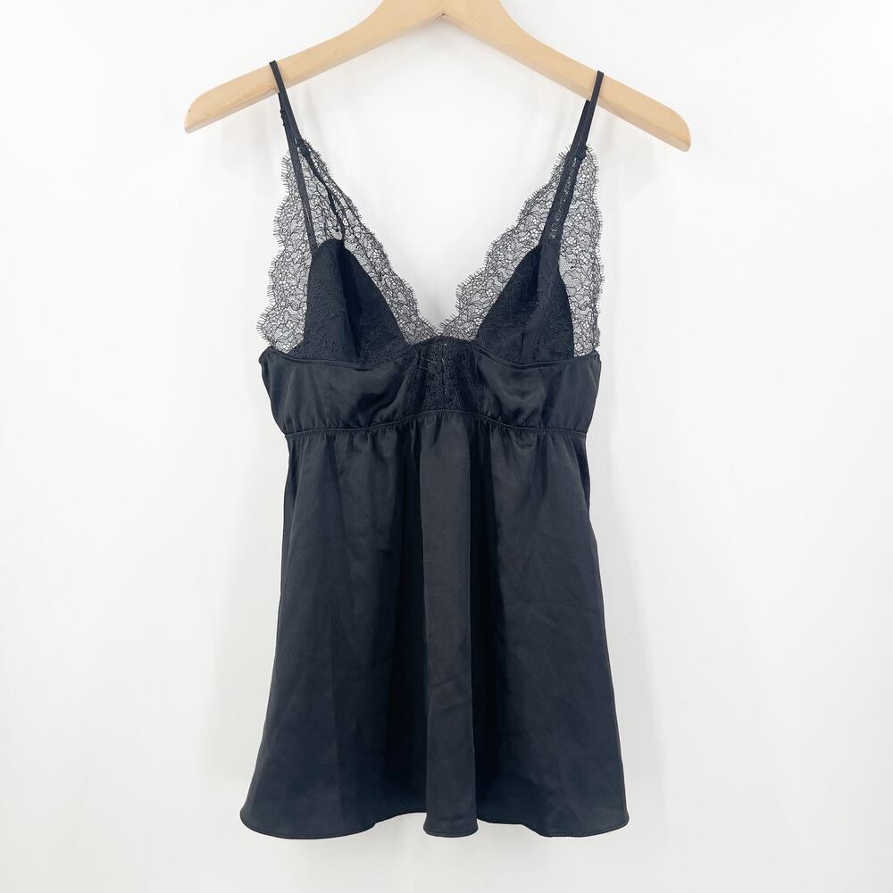 VICTORIA'S SECRET Lingerie Teddy Size Small Black Lace Sexy Lips Intimates